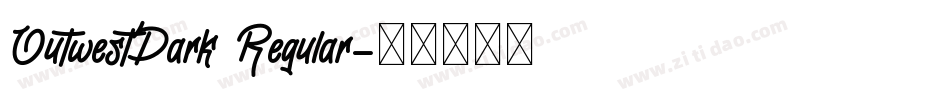 OutwestDark Regular字体转换